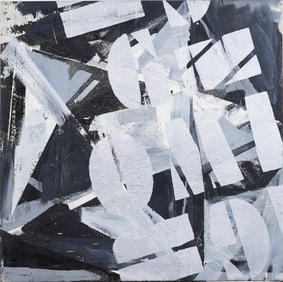 Large Vintage American Abstract Expressionist Modern New York School Original Oil Painting
