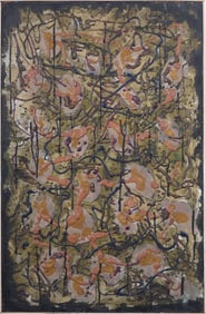 Alexander Sandor Raymond Katz (1895 - 1974) Large Vintage Abstract Expressionist Painting