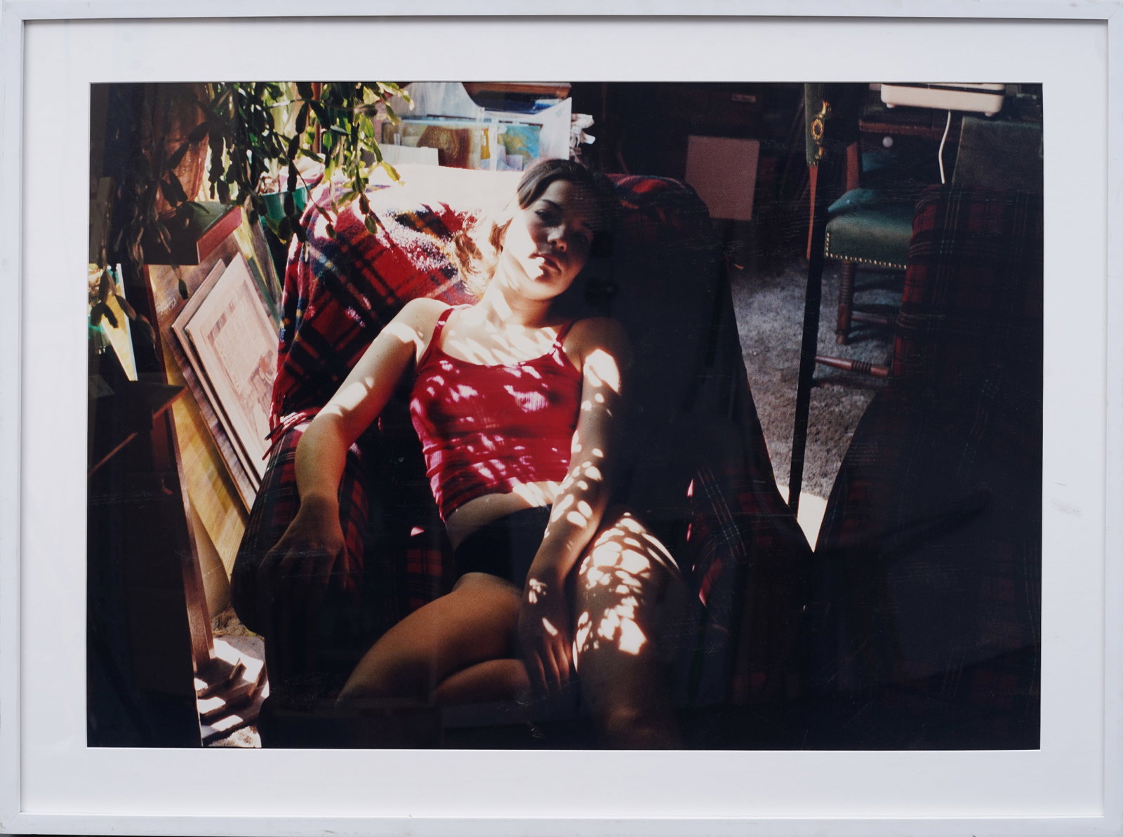 Jenny Gage and Tom Betterton Vintage American Modernist Photograph "Helen 2002": Vintage American photograph. Framed. Measuring: 33 by 46 inches overall, and 26.25 by 39.25 painting alone. Please see all images for condition. Size is measured and written on the back of the paintin
