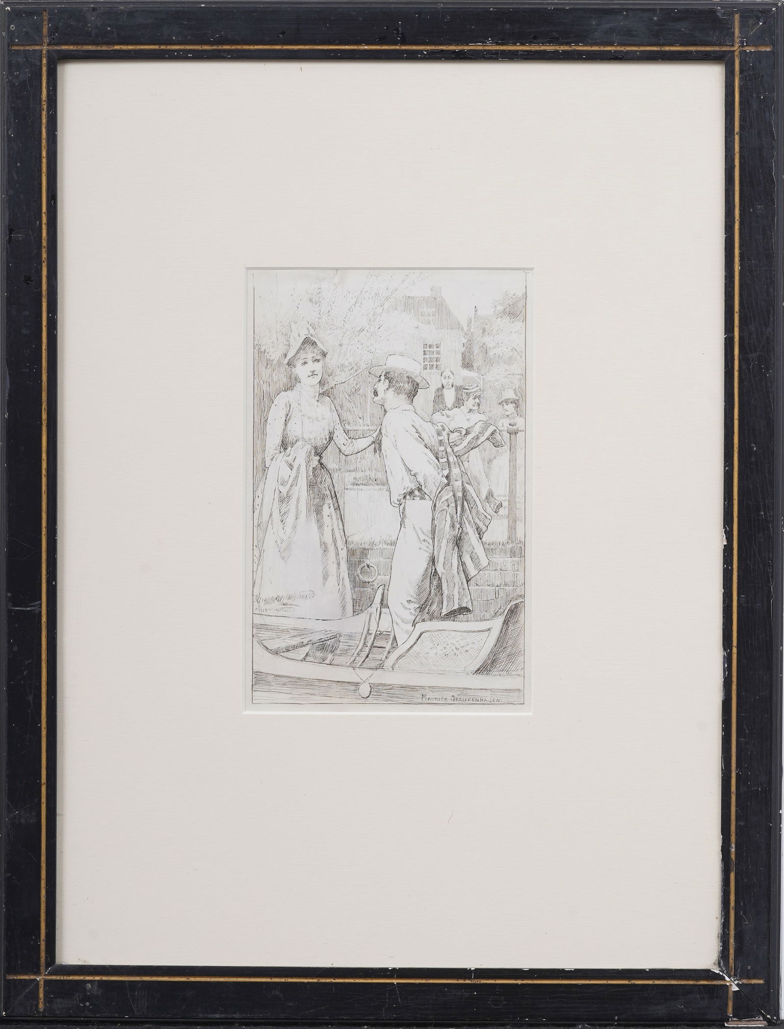 Maurice William Greiffenhagen (1862-1931) Signed Impressionist Book Illustration Framed Drawing (1 of 5)