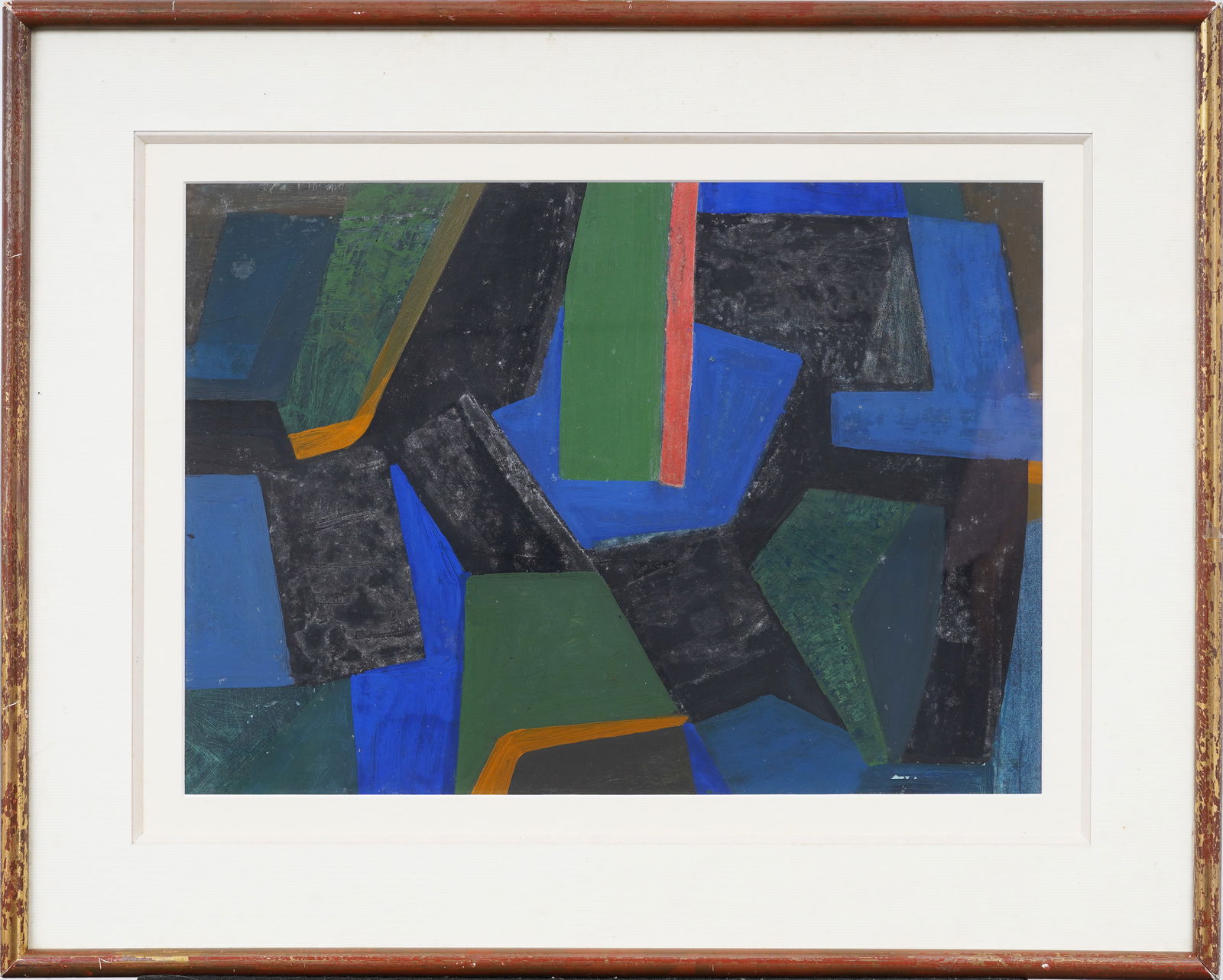 Vintage French Modern Paris School Abstract Expressionist Framed Painting (1 of 7)