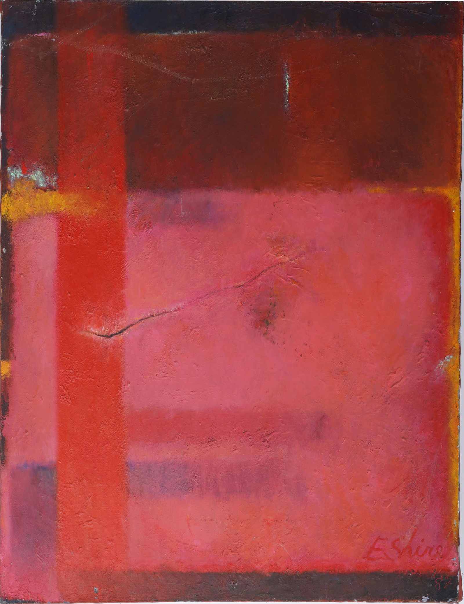 Elizabeth Shire Vintage American Modernist Abstract LARGE Signed Original Oil Painting Provincetown (1 of 4)