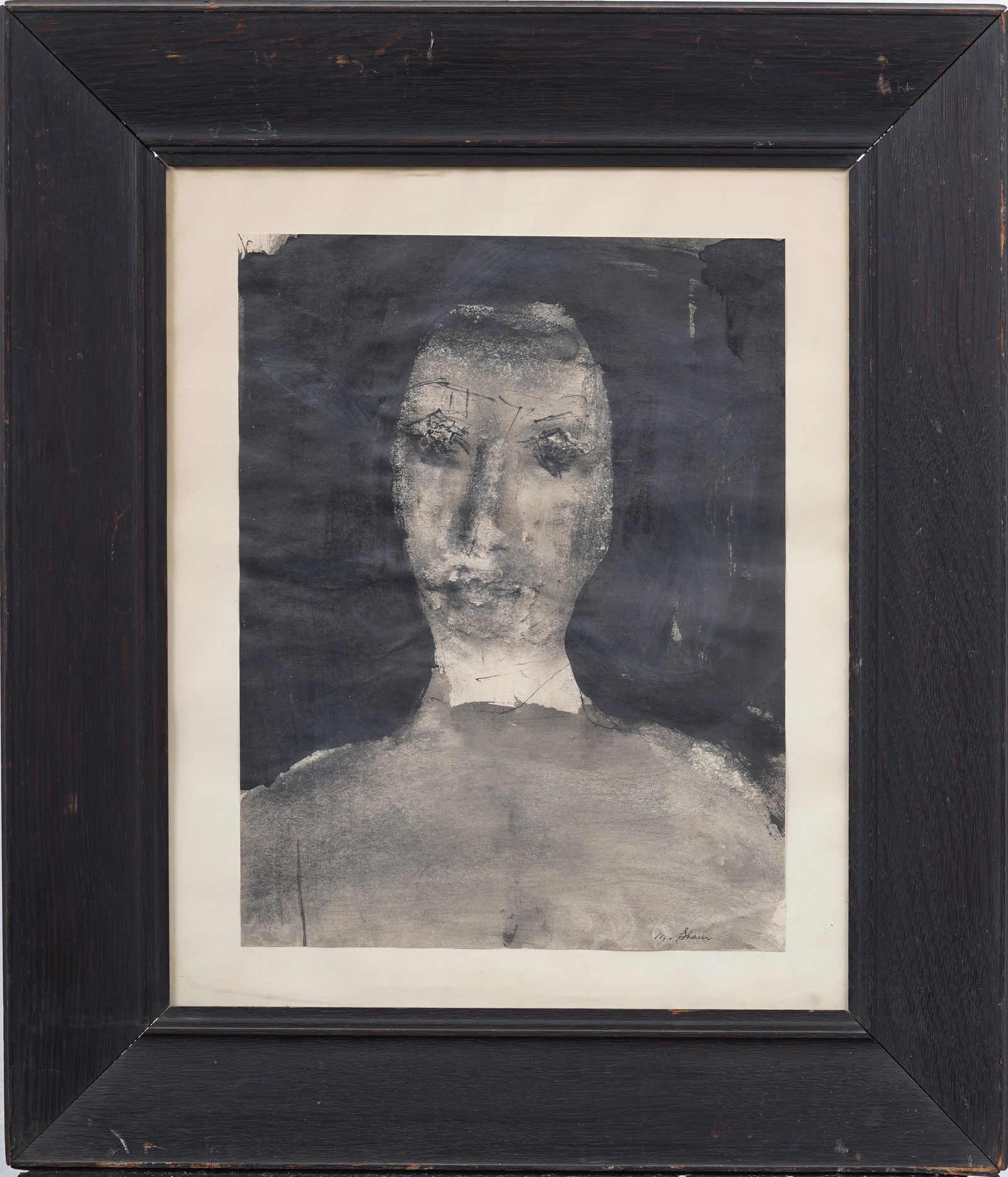 Vintage American Modernist Surreal Figurative Abstract Portrait Framed Original Painting (1 of 7)