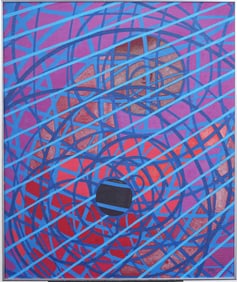 Signed 1965 Vintage American Modernist Abstract Expressionist Framed Original Oil Painting