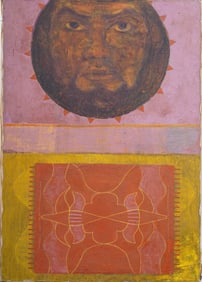 Signed Zuniga Vintage Spanish Celestial Abstract Large Modernist Original Oil Painting