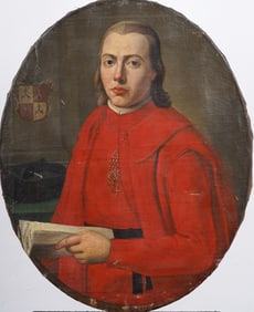 Antique Signed Italian Religious Old Master Male Portrait Large Original Fine Oil Painting