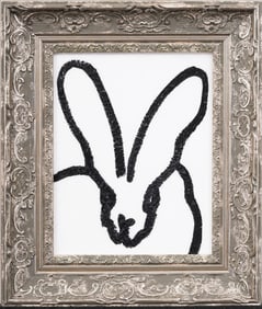 Hunt Slonem (B1951) GUARANTEED AUTHENTIC Bunny Modernist Pop Art Animal Portrait Painting