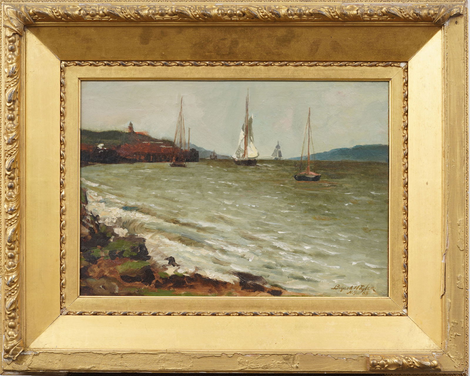 Bayard Henry Tyler (1855 - 1931) Antique American Hudson River School 1888 Original Oil Painting (1 of 8)