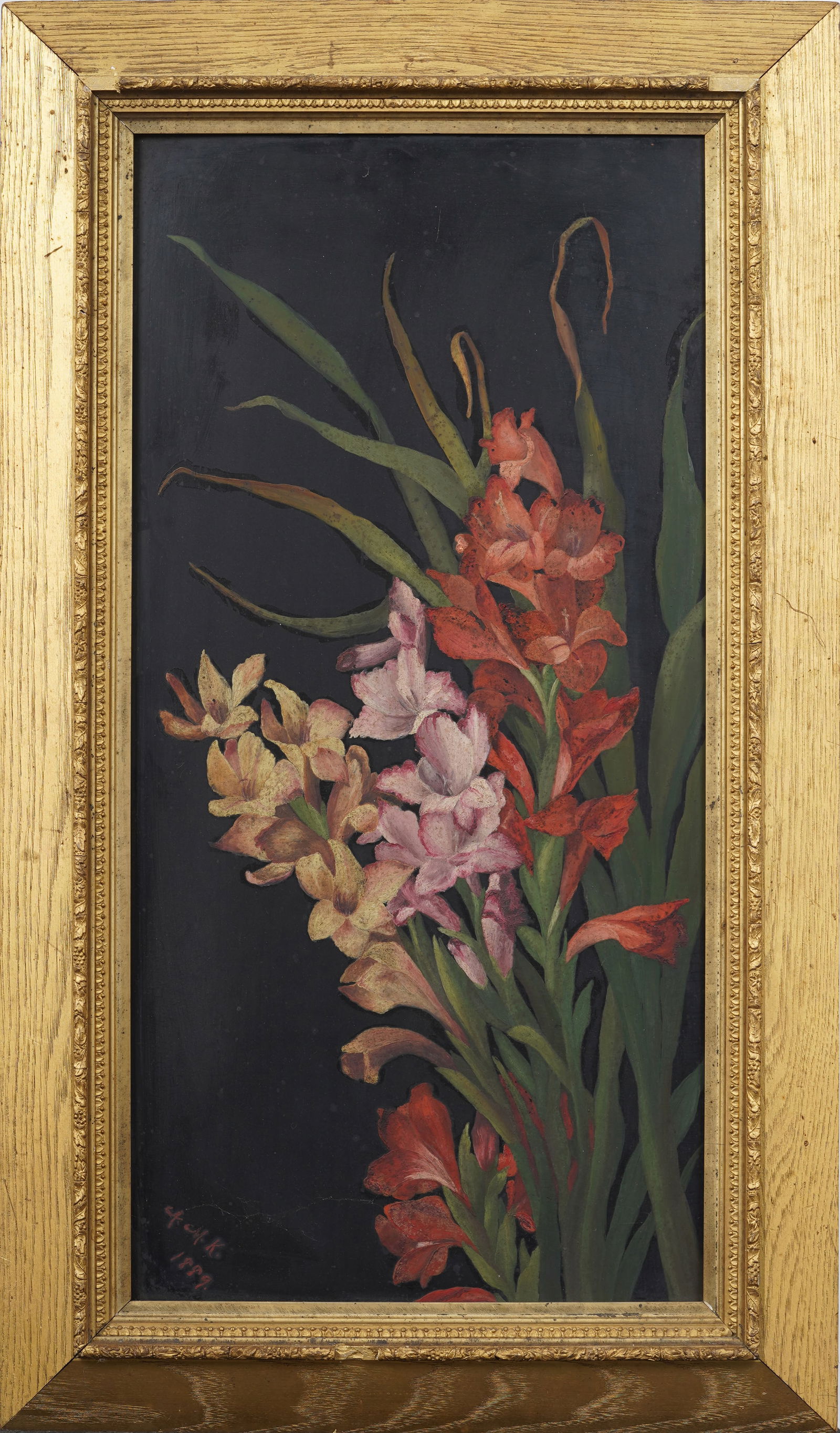 Antique American Realist Original Framed Flower Still Life Monogrammed Oil Painting Christie's Prov (1 of 10)