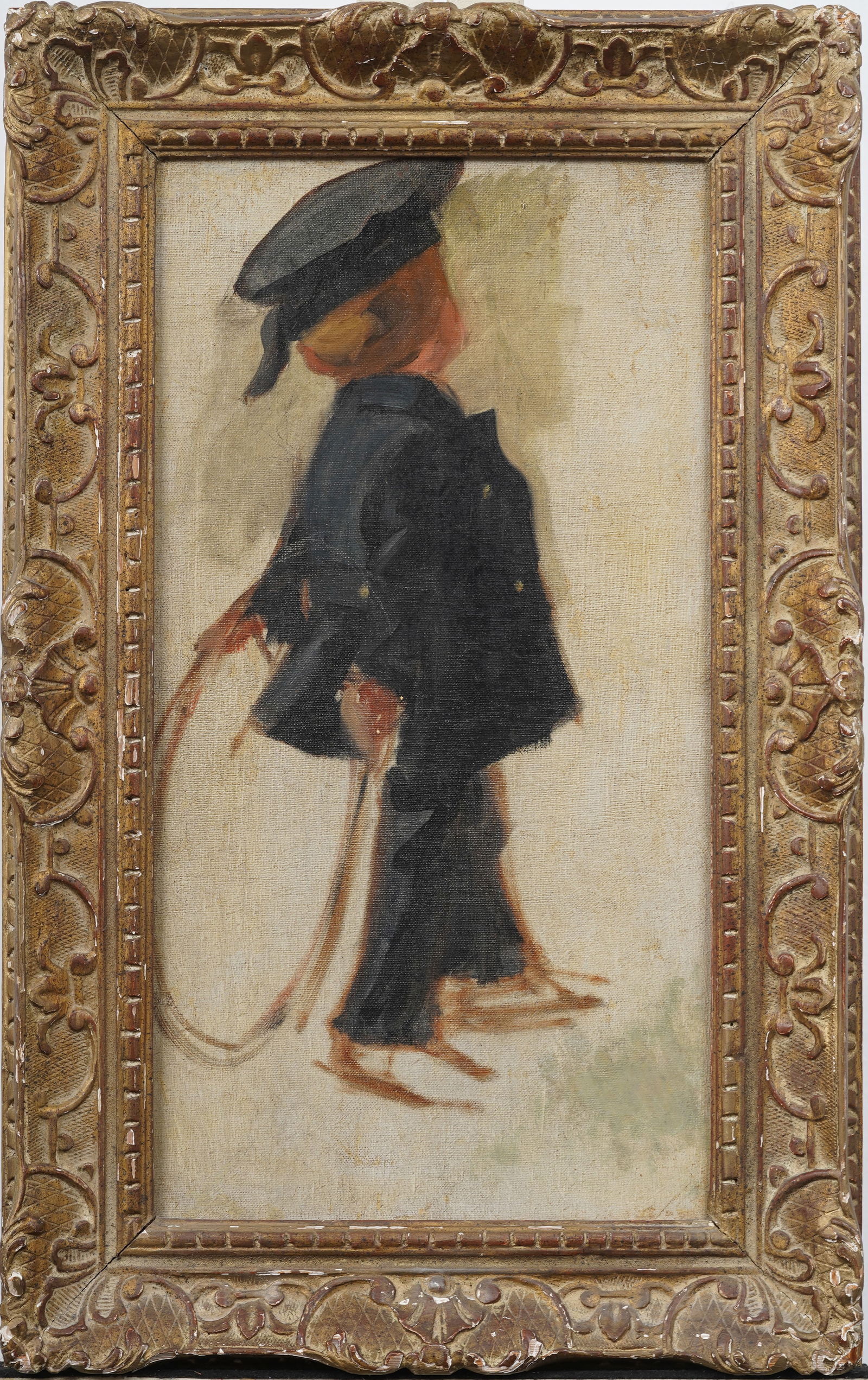 Antique French Impressionist Young Child Portrait Heydenryk Framed Original Oil Painting (1 of 6)