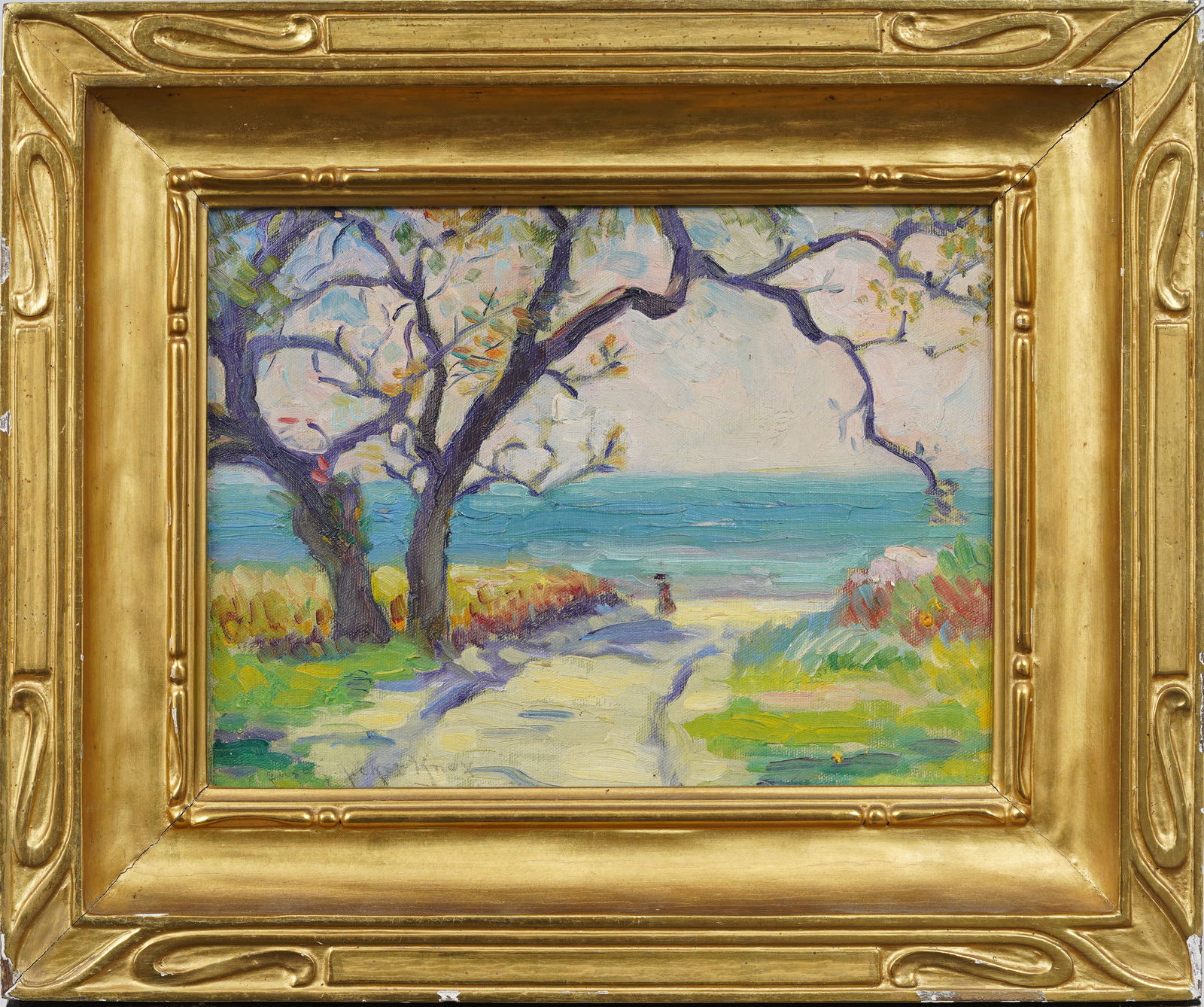Susan Ricker Knox (1874-1959) Antique American Woman Impressionist Beach Scene Oil Painting (1 of 8)