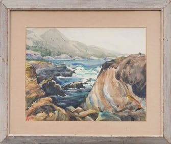 Walter Steinhilber (1897-1983) Vintage American Coastal Landscape Original Impressionist Watercolor