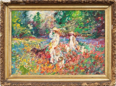 Paul Alan Williams (1934 - 2013) Signed Vintage Connecticut Impressionist Landscape Oil Painting