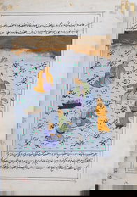 Antique Indian Family Portrait Original Gouache Painting