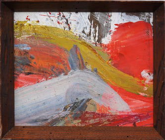 Vintage American Abstract Expressionist Framed Mid Century Modern Original Oil Painting