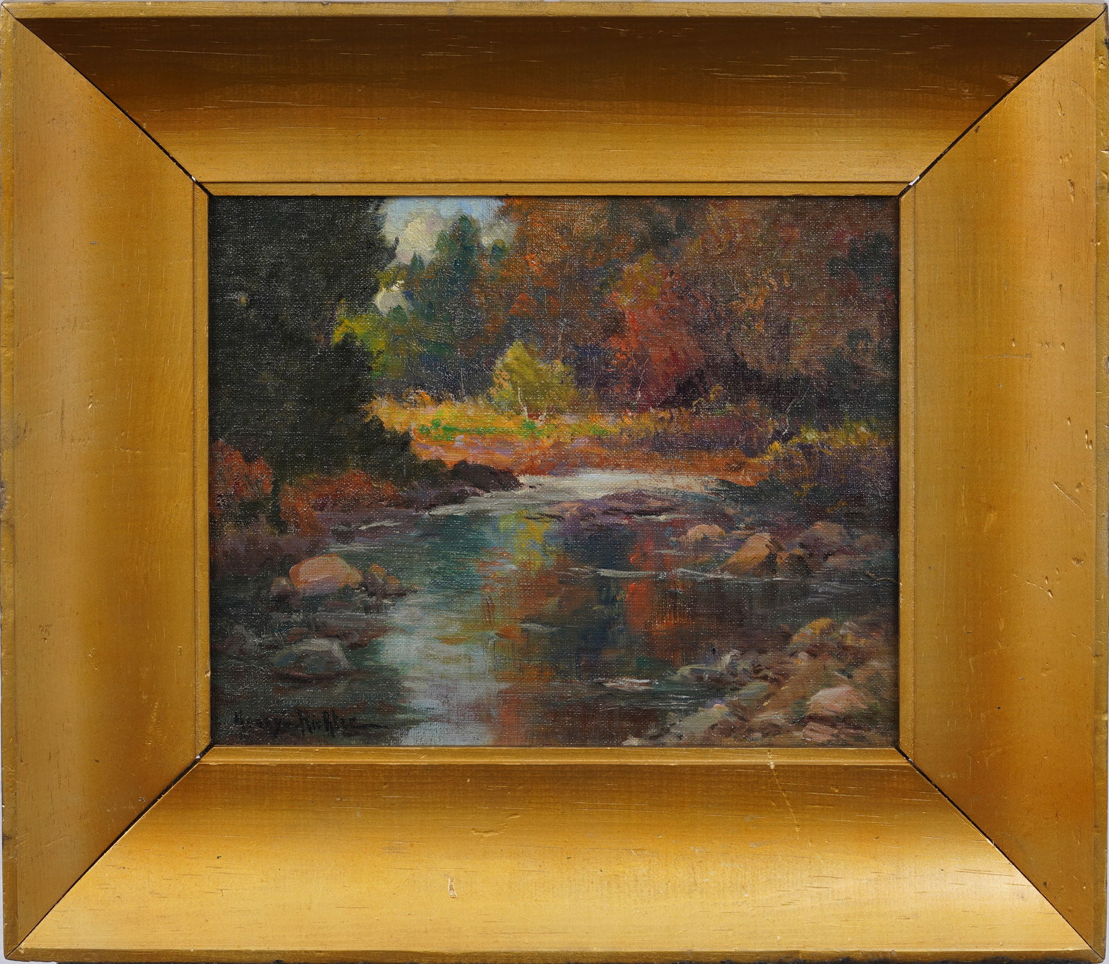 Henry Leopold Richter (1870 - 1960) Signed California Impressionist Framed Landscape Oil Painting (1 of 7)