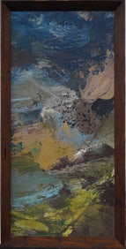 Vintage Circa 1960 American Modernist Abstract Expressionist Original Oil Painting