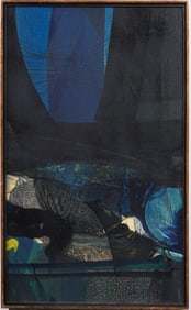 Vintage American Mid Century Modern Abstract Expressionist Framed Signed Original Oil Painting