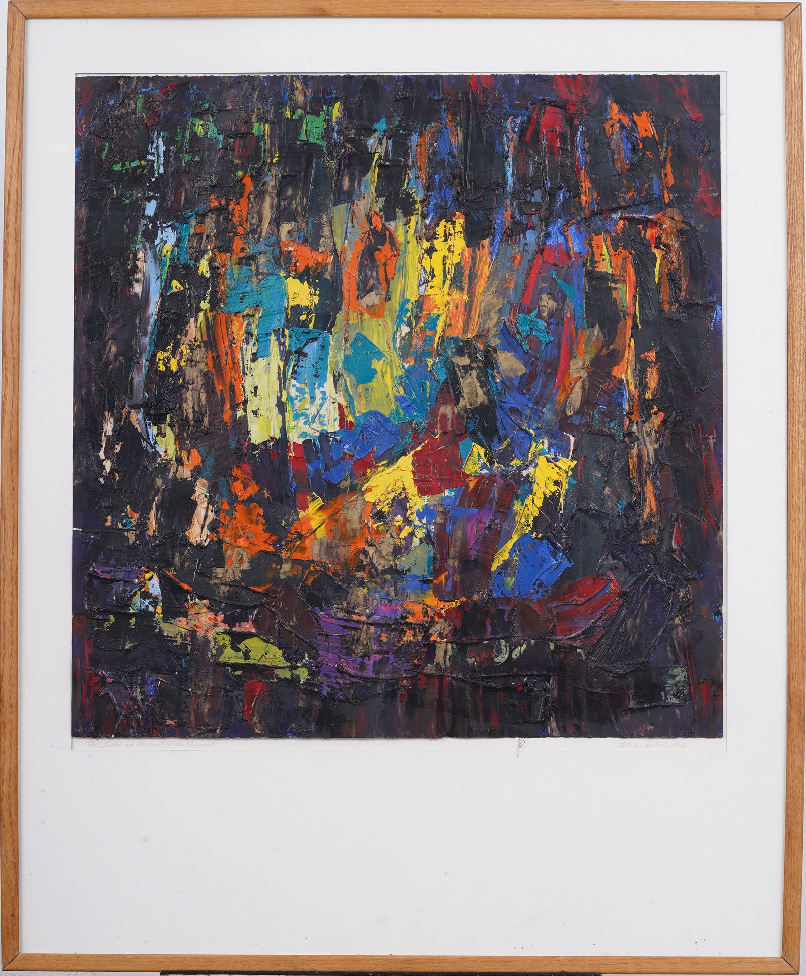 Large Signed Vintage American Abstract Expressionist Mid Century Modern Framed Original Oil Painting (1 of 7)