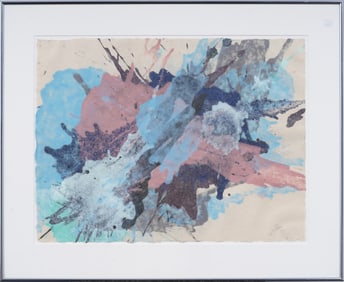 Vintage American School Signed 1980's Original Abstract Painting