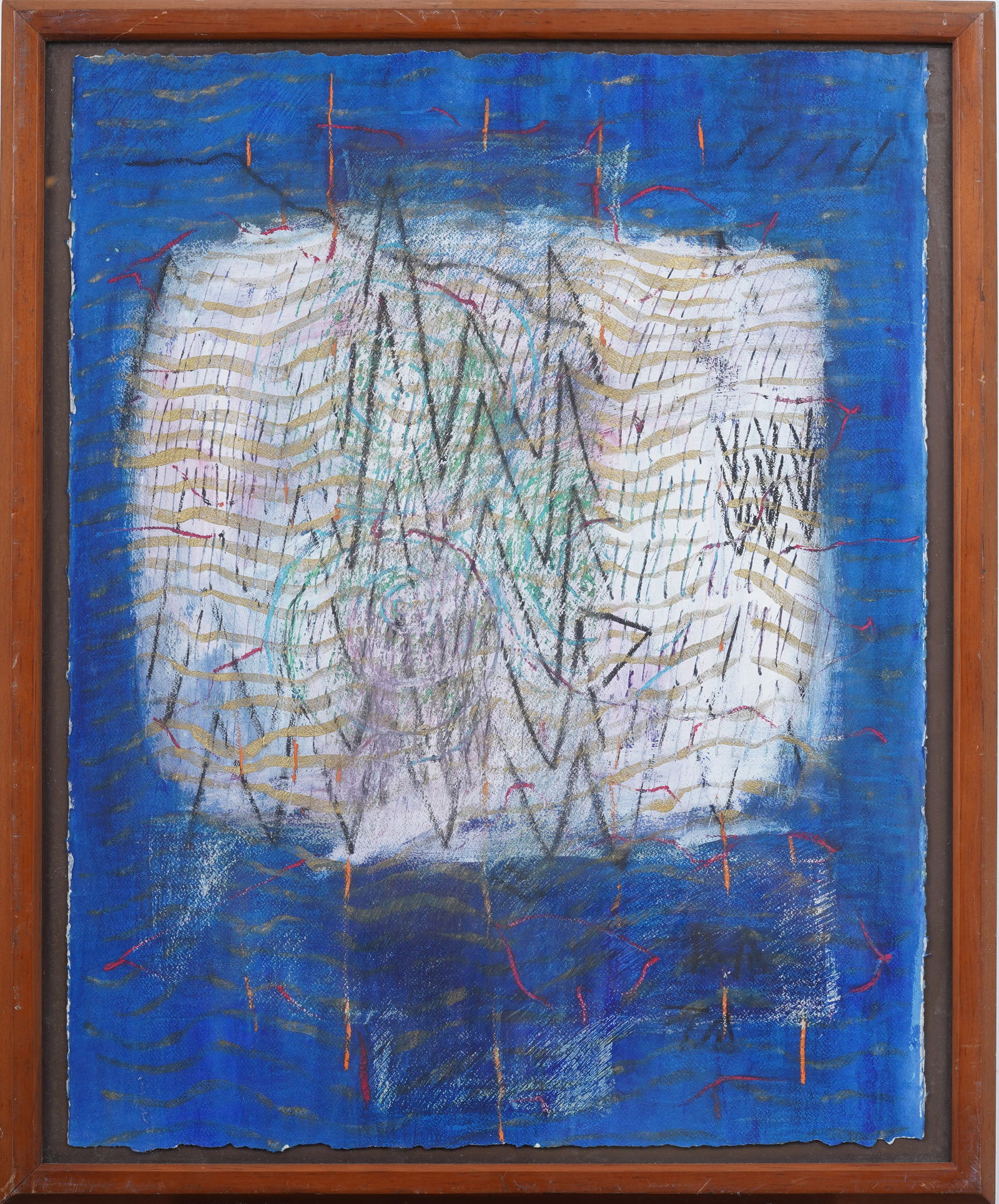 Vintage American Framed Abstract Expressionist Large Original Painting (1 of 7)