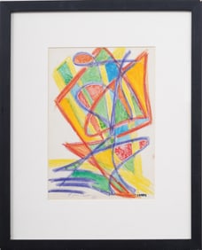 Franklin (F. Van Court Brown) Van Court, Illinois (b.1903) Abstract Expressionist Framed Painting