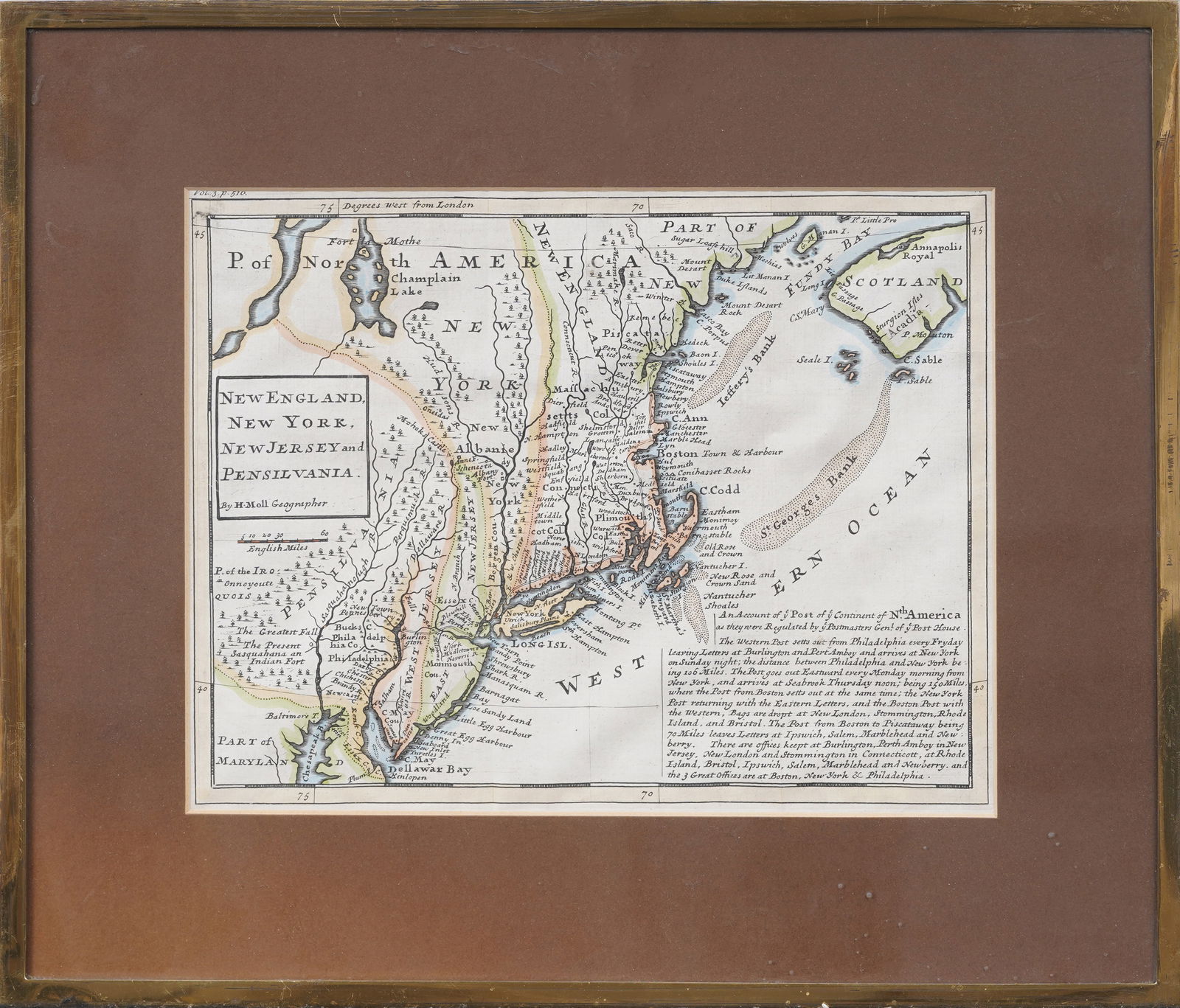 Vintage or Antique Map of New York Framed (1 of 6)