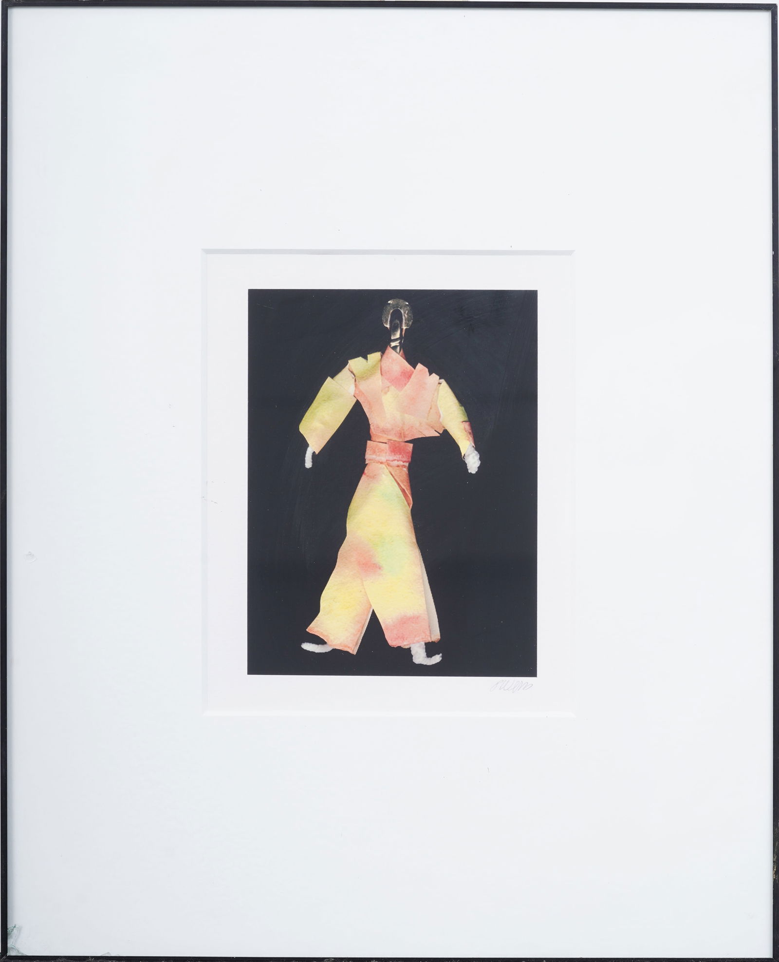 Vintage Signed  American School Kimono Figure Signed Print (1 of 5)