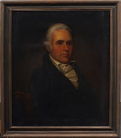 Cephas Thompson (1775 - 1856) Antique Boston School American Portrait Oil Painting "James D'Wolf"