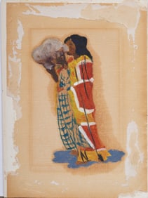 Vintage American Impressionist Western Taos School Woman Portrait Original Oil Painting