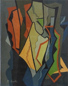 ATTR Morris Kantor (1896 - 1974) Vintage American Abstract Expressionist Original Oil Painting