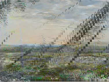 Robert Hamblen (1932 - 2017)  Vintage American Impressionist Landscape Original Oil Painting