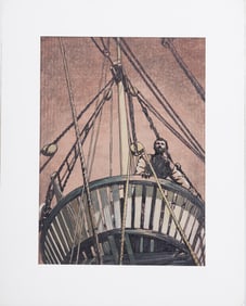 "J. Alvin Storck" Vintage American Nautical Ship Captain Seascape Original Oil Painting