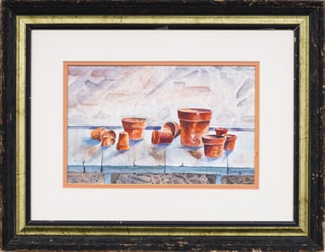 Jane Phillips Exhibited Artist Vintage American Original Watercolor