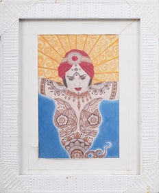 Contemporary American Tattoo Design Hand-Gilded Print