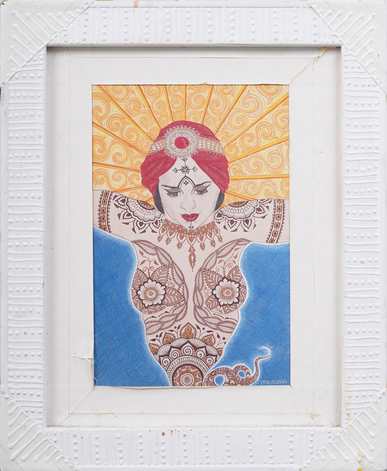 Contemporary American Tattoo Design Hand-Gilded Print (1 of 6)