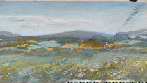 Vintage American Impressionist Signed Landscape Original Oil Painting