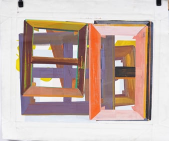 Vintage American Modernist Abstract Oil Painting