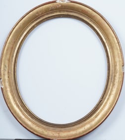 Antique American Original Oval Gitlwood Oil Painting Frame
