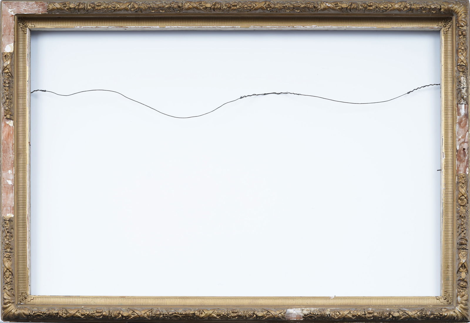 Large Antique American Original Oil Painting Outer Frame Piece Fluted Cove Hudson River School (1 of 7)