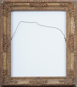 Large Wide Vintage American or European impressionist Giltwood Fancy Original Oil Painting Frame