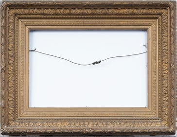 Antique Large American Giltwood Hudson River School Cove Original Oil Painting Frame 16x24 Artwork