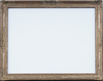 Antique Large Carved Newcomb Macklin Rare Flower Design American Original Oil Painting Frame