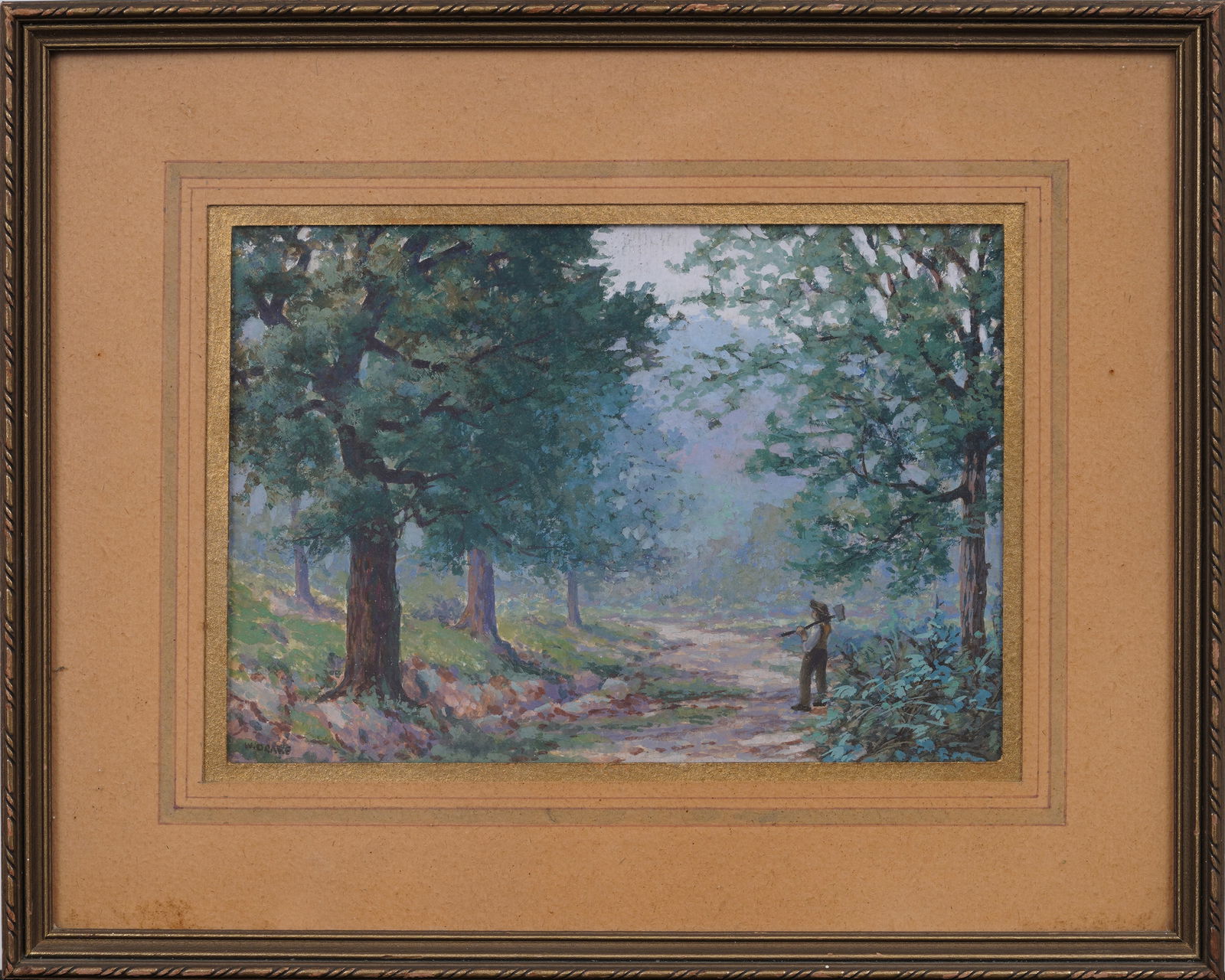 Antique Canadian Forest Landscape Signed Framed Original Impressionist Paintijng (1 of 7)
