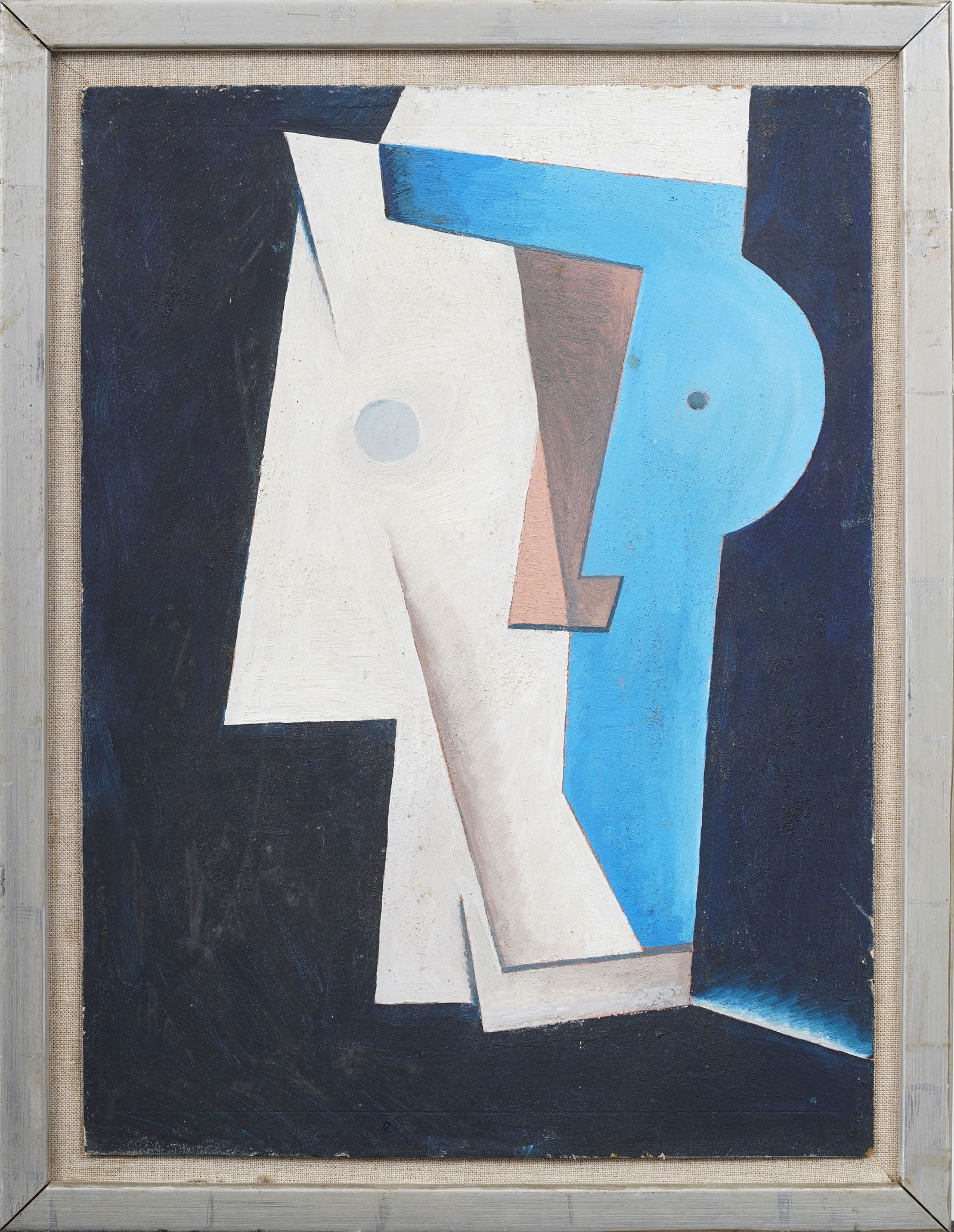 Vintage American Cubist Framed Modernist Oil Painting Framed Henri Charles Veit Collection (1 of 6)