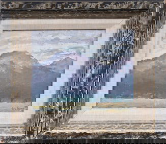 Kit Carson Peak Colorado Signed Mountain Landscape Vintage American Impressionist Oil Painting