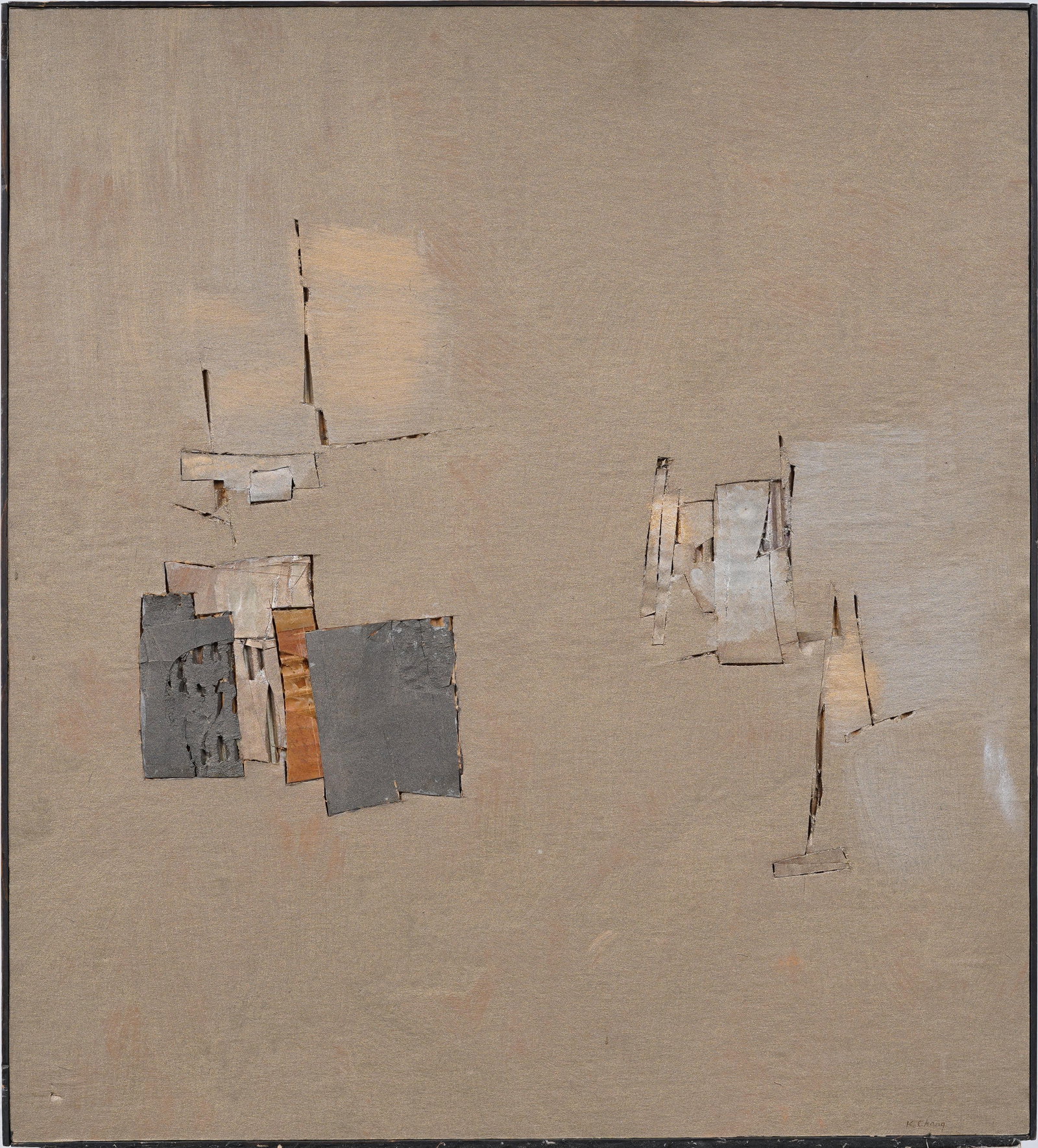 Kuan Chang "Evocations XI" 1999 Mixed Media Vintage Abstract Painting (1 of 10)