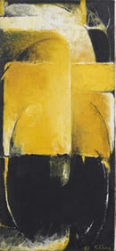 Elizabeth Shire Vintage American Modernist Abstract Signed Oil Painting