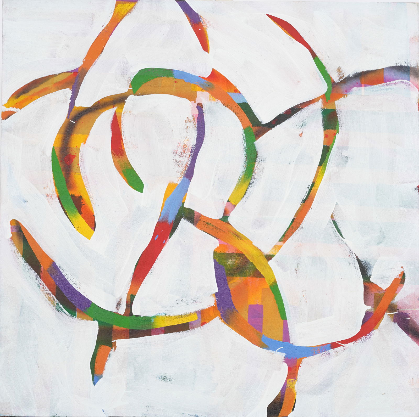 Vintage American Modernist Large Abstract Expressionist New York School Oil Painting (1 of 4)