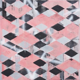 Vintage American Modernist Large Abstract Expressionist New York School MCM Oil Painting